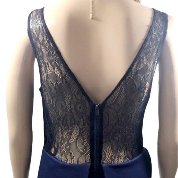NWT BCBGeneration Navy Black Fitted Lace Cocktail Party Dress Women's Size 8 New - Picture 6 of 12